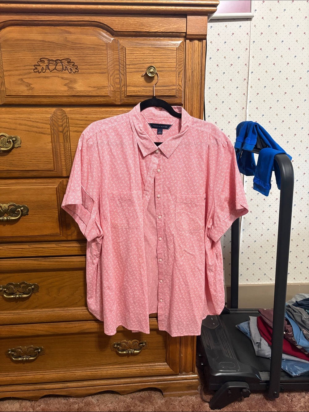 Tommy Bahama Pink Short-Sleeve Button-Down Shirt